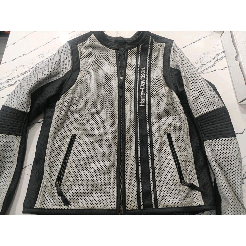 Harley-Davidson Women's Size XL Hideaway Perforated Leather Jacket - 97020-21VW